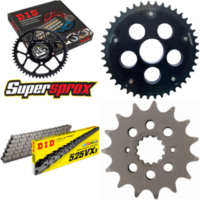 Kettensatz Stealth Edge schwarz für: DUCATI 848 08-14 15-39-098 DID525VX3 Endlos