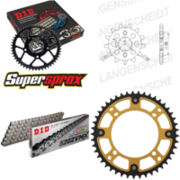 Chain Kit Stealth gold for: YAMAHA XV125 Virago 103km/h 14-45-114 DID520ZVM-X rivet