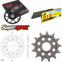 Kettensatz Stealth gold für: YAMAHA YZ250 F 05-09 13-49-114 DID520 Clip