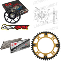 Kettensatz Stealth gold für: YAMAHA XV250 S Virago 95-00/ 16-45-114 DID520ZVM-X Niet