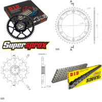 Kettensatz Stealth rot für: YAMAHA TT250 R 93-99 14-44-106 DID520VX3 Clip