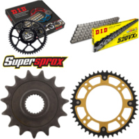 Kettensatz Stealth gold für: YAMAHA XT600 E 97-03 15-45-106 DID520VX3 Clip