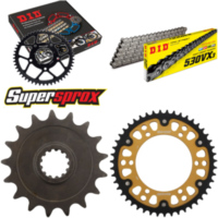 Kettensatz Stealth gold für: YAMAHA FZR1000 Exup >530< 89 17-47-110 DID530VX3 Niet