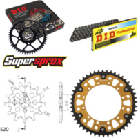 Chain Kit Stealth gold for: KAWASAKI KX125 90-91 12-48-112 DID520 Clip
