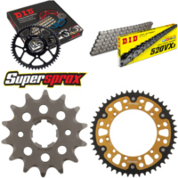 Kettensatz Stealth gold für: KAWASAKI KX250 90-91 14-48-114 DID520VX3 Endlos