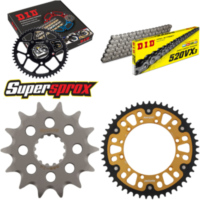Chain Kit Stealth gold for: KAWASAKI KX250 99-01 14-49-114 DID520VX3 Clip