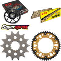 Kettensatz Stealth gold für: KAWASAKI KX250 99-01 14-49-114 DID520VX3(G&B) Niet