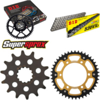 Chain Kit Stealth gold for: KAWASAKI EX250 R Ninja 08-15 14-43-106 DID520VX3 Clip