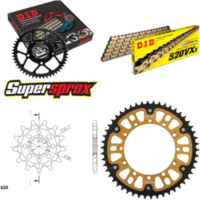 Chain Kit Stealth gold for: KAWASAKI KLX450 R 07-15 13-50-116 DID520VX3(G&B) rivet