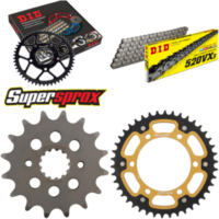 Chain Kit Stealth gold for: KAWASAKI GPZ500 S 87-93 16-42-104 DID520VX3 Clip