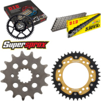 Chain Kit Stealth gold for: KAWASAKI GPX600 R 88-99/GPZ6 15-39-102 DID530VX3 rivet