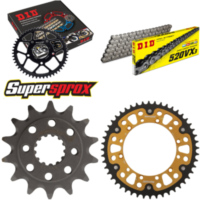 Chain Kit Stealth gold for: KAWASAKI KLX650 R 93-96 14-48-110 DID520VX3 rivet