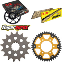 Kettensatz Stealth gold für: KAWASAKI ZX-9R 900 02-03 16-41-110 DID525VX3(G&B) Niet