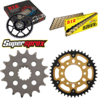 Chain Kit Stealth gold for: KAWASAKI Z1000 03-06 16-42-112 DID525VX3(G&B) rivet