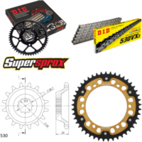 Chain Kit Stealth gold for: KAWASAKI ZZR1100 90-92 17-45-110 DID530VX3 rivet