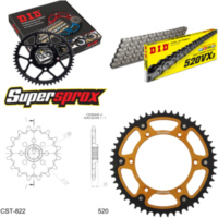 Chain Kit Stealth gold for: HUSQVARNA CR125 98-08/WR125 13-50-114 DID520VX3 rivet