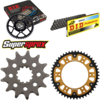 Chain Kit Stealth gold for: HUSQVARNA WRE125 08-13/WR300 13-48-112 DID520 Clip