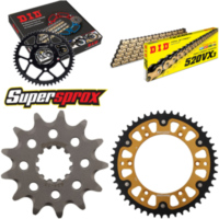 Chain Kit Stealth gold for: HUSQVARNA WRE125 08-13/WR300 13-48-112 DID520VX3(G&B) rivet