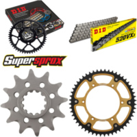 Kettensatz Stealth gold für: HUSQVARNA TC610 92-97 12-52-120 DID520VX3 Clip