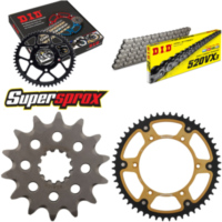 Kettensatz Stealth gold für: HUSQVARNA TC570 01-02 14-52-116 DID520VX3 Clip
