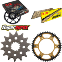 Kettensatz Stealth gold für: HUSQVARNA TC610 99-00 14-52-120 DID520VX3(G&B) Clip