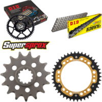 Kettensatz Stealth gold für: HUSQVARNA SMR450 07-09 15-42-112 DID520VX3 Clip