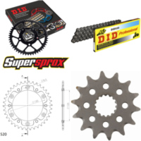 Kettensatz Stealth gold für: HUSABERG FS570 Supermoto 10-11 14-38-110 DID520 Clip