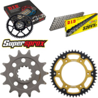 Kettensatz Stealth gold für: HUSABERG TE 501 00-00 14-47-120 DID520VX3 Clip