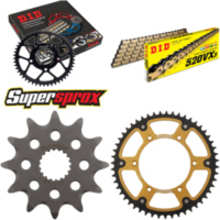 Kettensatz Stealth gold für: SUZUKI RM125 88-91/RM125 06-13 12-51-114 DID520VX3(G&B) Niet