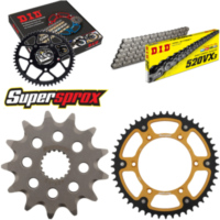 Chain Kit Stealth gold for: SUZUKI RM125 92-93/RM125 00- 13-49-114 DID520VX3 rivet