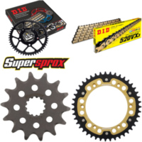 Chain Kit Stealth gold for: SUZUKI DR350 S 90-93 14-43-108 DID520VX3(G&B) Clip