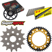 Chain Kit Stealth gold for: SUZUKI DR350 SE 96-96/DR350 15-43-108 DID520VX3 endless