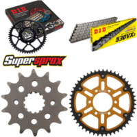 Chain Kit Stealth gold for: SUZUKI GS500 E int. Ø76mm 14-50-108 DID530VX3 rivet