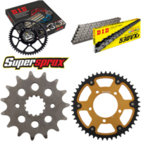 Chain Kit Stealth gold for: SUZUKI GSF600 Bandit /S 00-0 15-47-112 DID530VX3 rivet