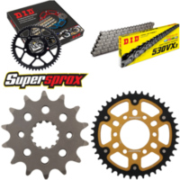 Kettensatz Stealth gold für: SUZUKI GSX750 EF 84-88/GSX75 14-43-114 DID530VX3 Endlos