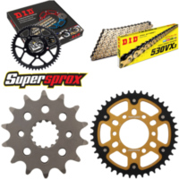 Chain Kit Stealth gold for: SUZUKI GSX750 EF 84-88/GSX75 14-43-114 DID530VX3(G&B) rivet