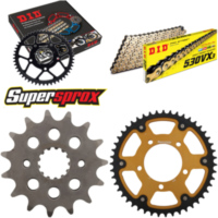 Kettensatz Stealth gold für: SUZUKI GSX600 F 98-06/GSX750 15-47-118 DID530VX3(G&B) Endlos
