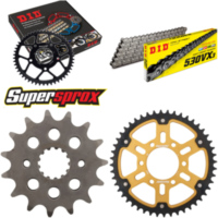 Chain Kit Stealth gold for: SUZUKI GSX-R 1100 >530< 89-89 15-48-114 DID530VX3 rivet