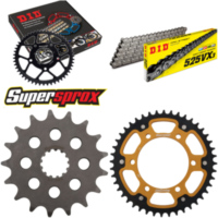 Chain Kit Stealth gold for: SUZUKI GSX-S 1000 F / ABS 15 17-44-116 DID525VX3 rivet