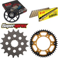 Chain Kit Stealth gold for: SUZUKI GSX-S 1000 F / ABS 15 17-44-116 DID525VX3(G&B) rivet