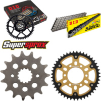Chain Kit Stealth gold for: SUZUKI GSX1200 Inazuma 99-00 15-44-112 DID530VX3 endless