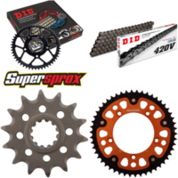 Kettensatz Stealth orange für: KTM SX65 02-11 14-50-112 DID420V Clip