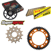Chain Kit Stealth orange for: HUSQVARNA TC85 14/17 Zoll 14-46-124 DID428VX(G&B) rivet