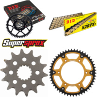 Kettensatz Stealth gold für: KTM EXC125 Enduro 13-13 14-50-120 DID520VX3(G&B) Niet