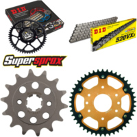 Chain Kit Stealth orange for: KTM 125 Duke 6-Loch 11-1 14-45-112 DID520VX3 rivet