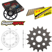 Kettensatz Stealth gold für: KTM Duke 620 LC4 94-95/Duke 17-38-106 DID520VX3(G&B) Niet