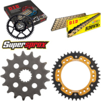 Kettensatz Stealth gold für: KTM Supermoto Competition 62 17-40-118 DID520VX3(G&B) Niet