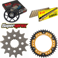 Kettensatz Stealth gold für: KTM EXC250 Enduro 07-10 14-40-112 DID520VX3(G&B) Clip