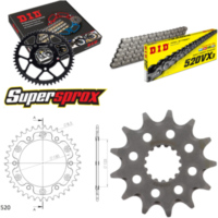 Kettensatz Stealth gold für: KTM EXE125 Supermoto 00-01 13-38-106 DID520VX3 Niet