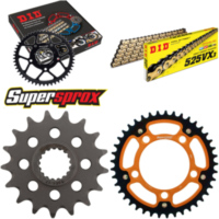 Chain Kit Stealth orange for: KTM Supermoto 990 07-13/Su 17-41-112 DID525VX3(G&B) endless